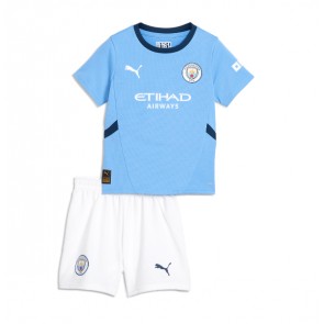 Manchester City Hjemmebanesæt Børn 2024-25 Kort ærmer (+ korte bukser)